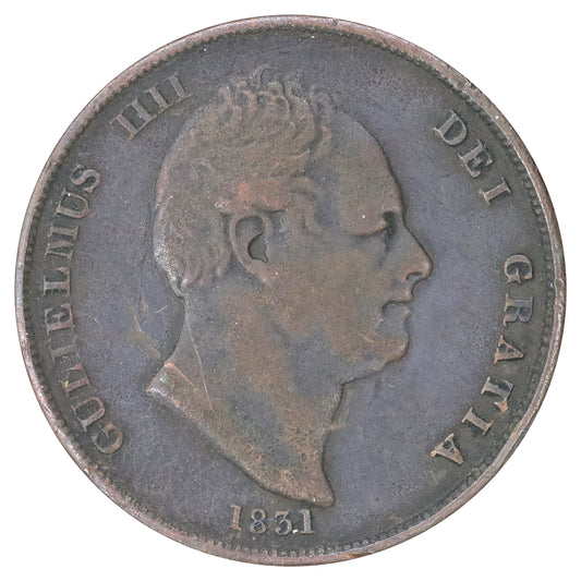 Great Britain 1831 William IV Penny Very Fine (VF20) corrosion