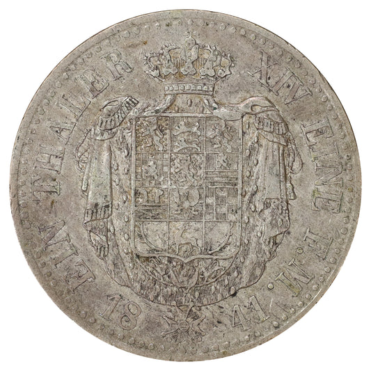 German States 1841 Prussia Frederick William IV 1 Thaler Extra Fine (EF40) DOD