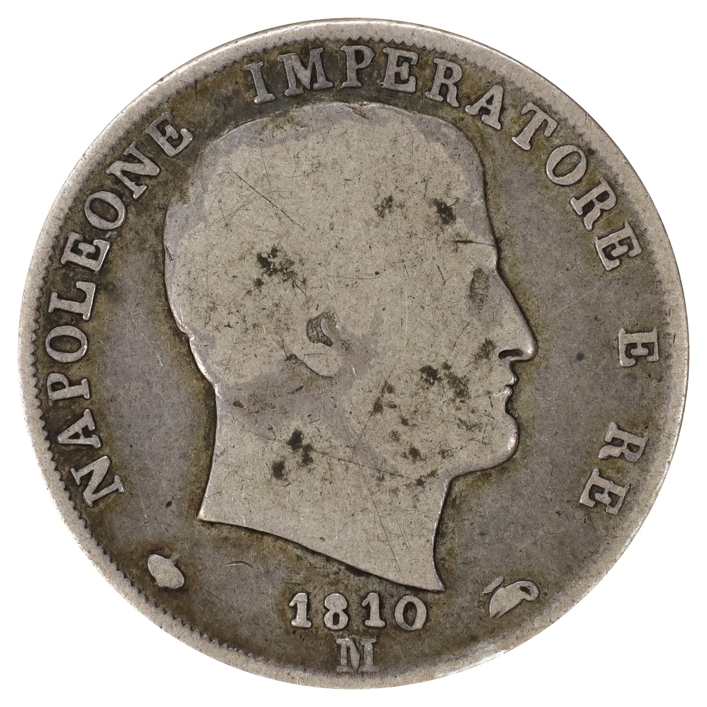 Italy 1810 Napoleon I 2 Lire About Good (AG3) DOD