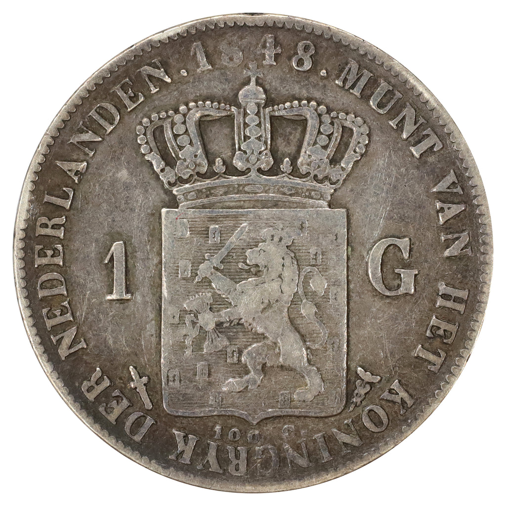 Netherlands 1848 Wilhelm II 1 Gulden (DOD)