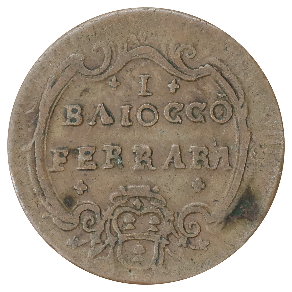 Papal States 1751 Benedict XIV 1 Baiocco (DOD)