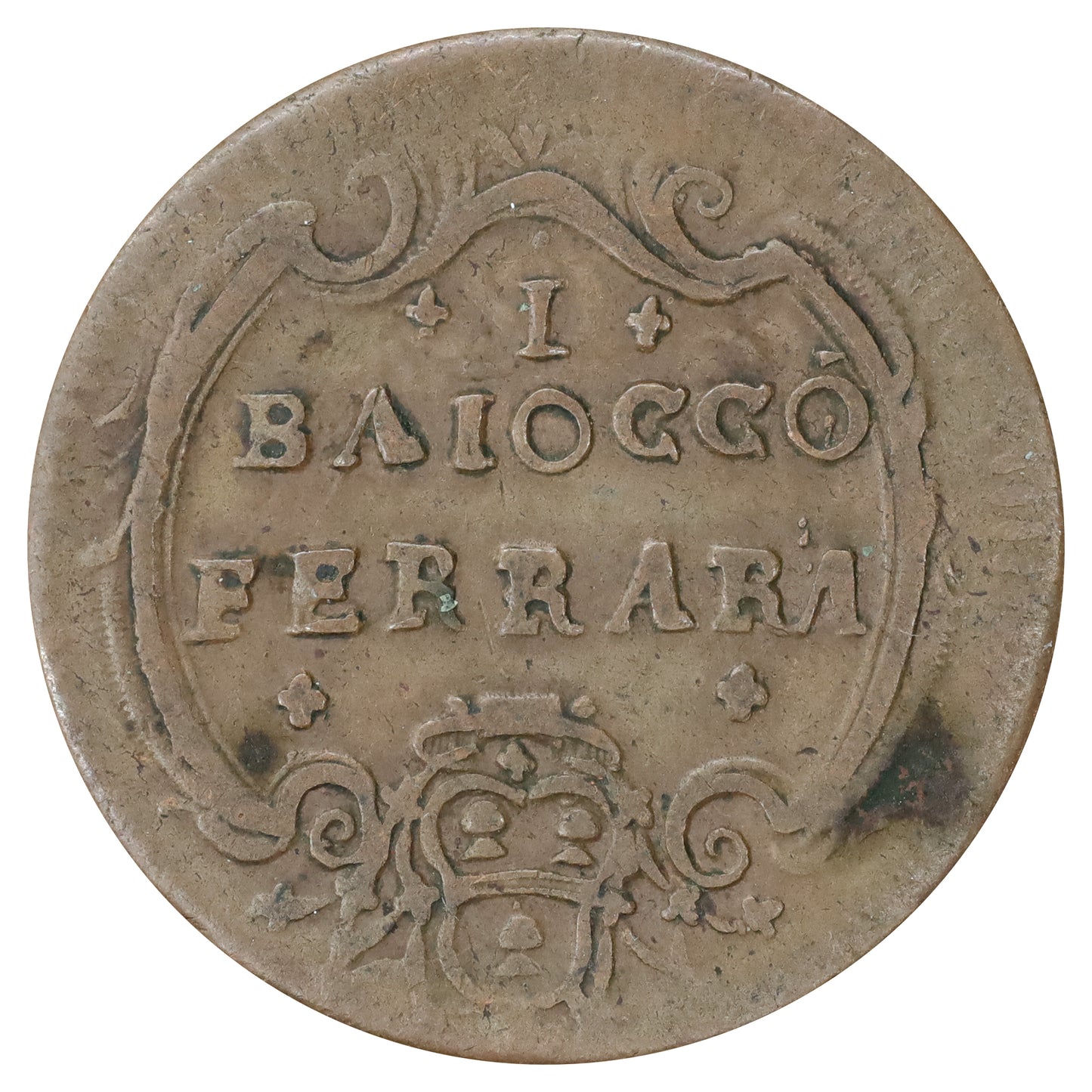 Papal States 1751 Benedict XIV 1 Baiocco (DOD)