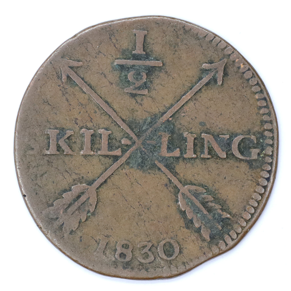 Sweden 1830 Karl XIV Johan 1/2 Skilling (DOD)