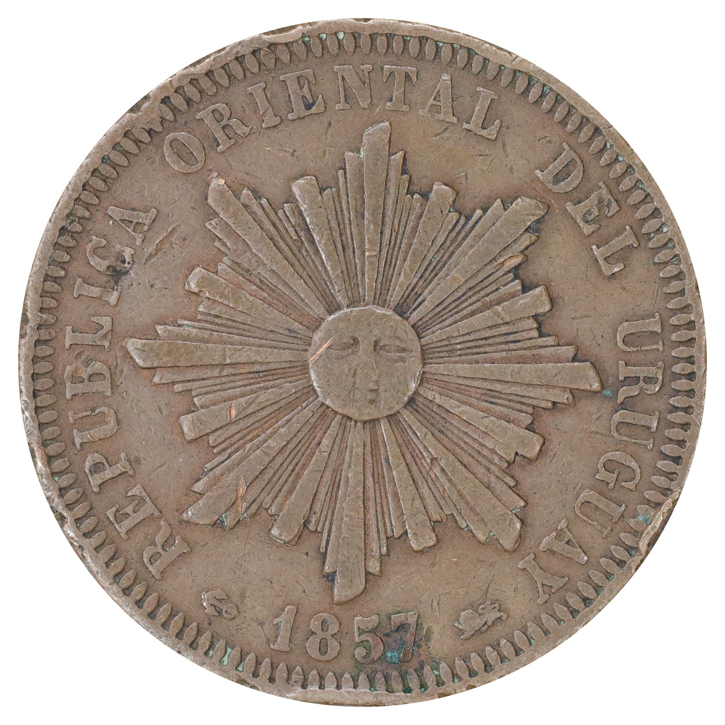 Uruguay 1857 D 40 Centesimos (DOD)