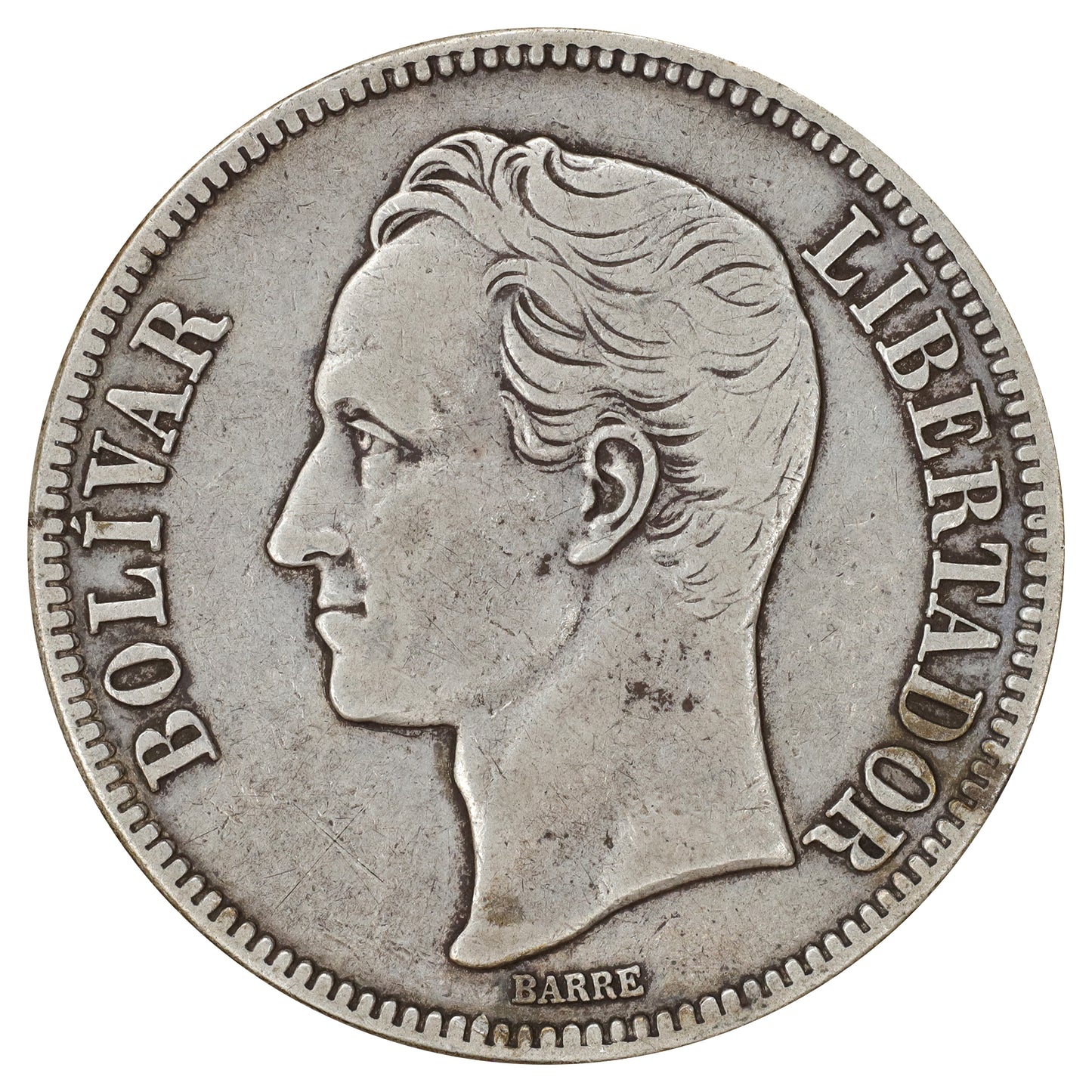Venezuela 1926 5 Bolivares Very Fine (VF20) DOD