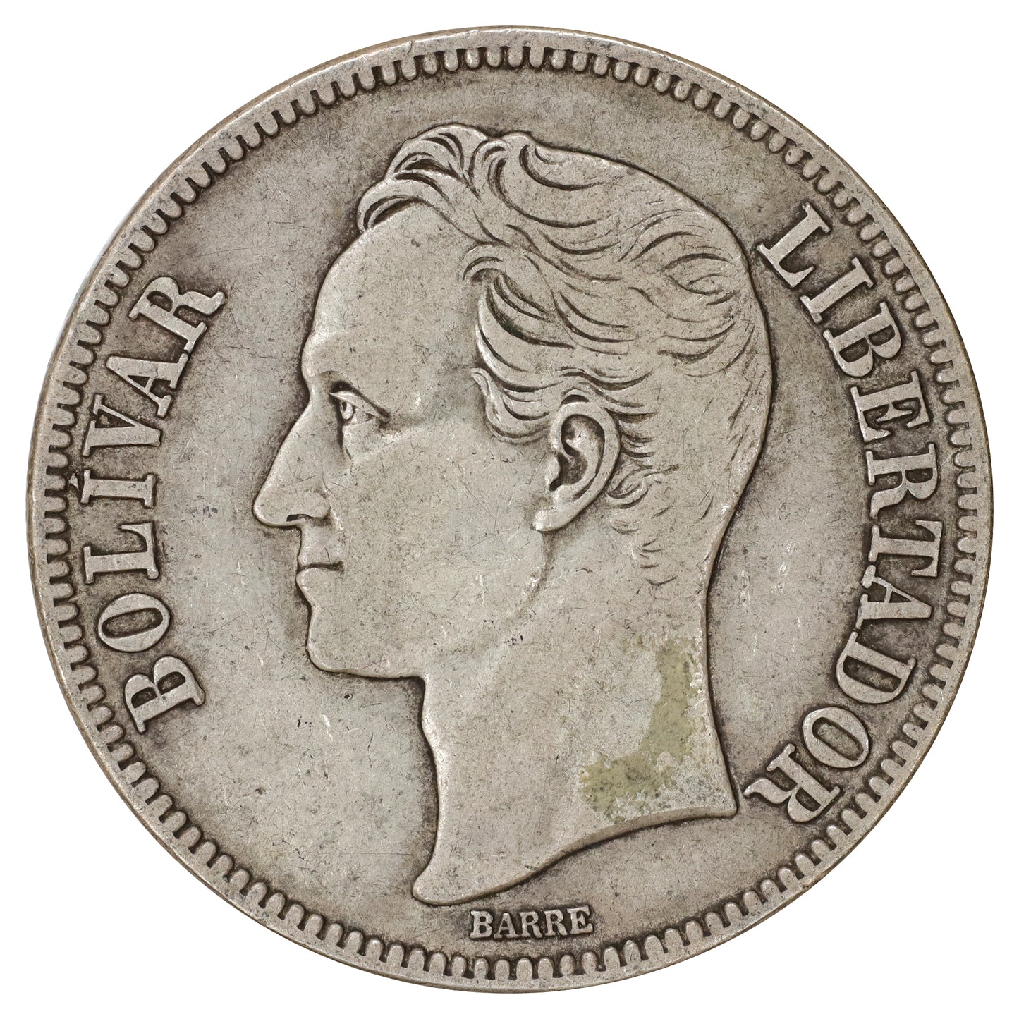 Venezuela 1936 5 Bolivares Very Fine (VF20) DOD