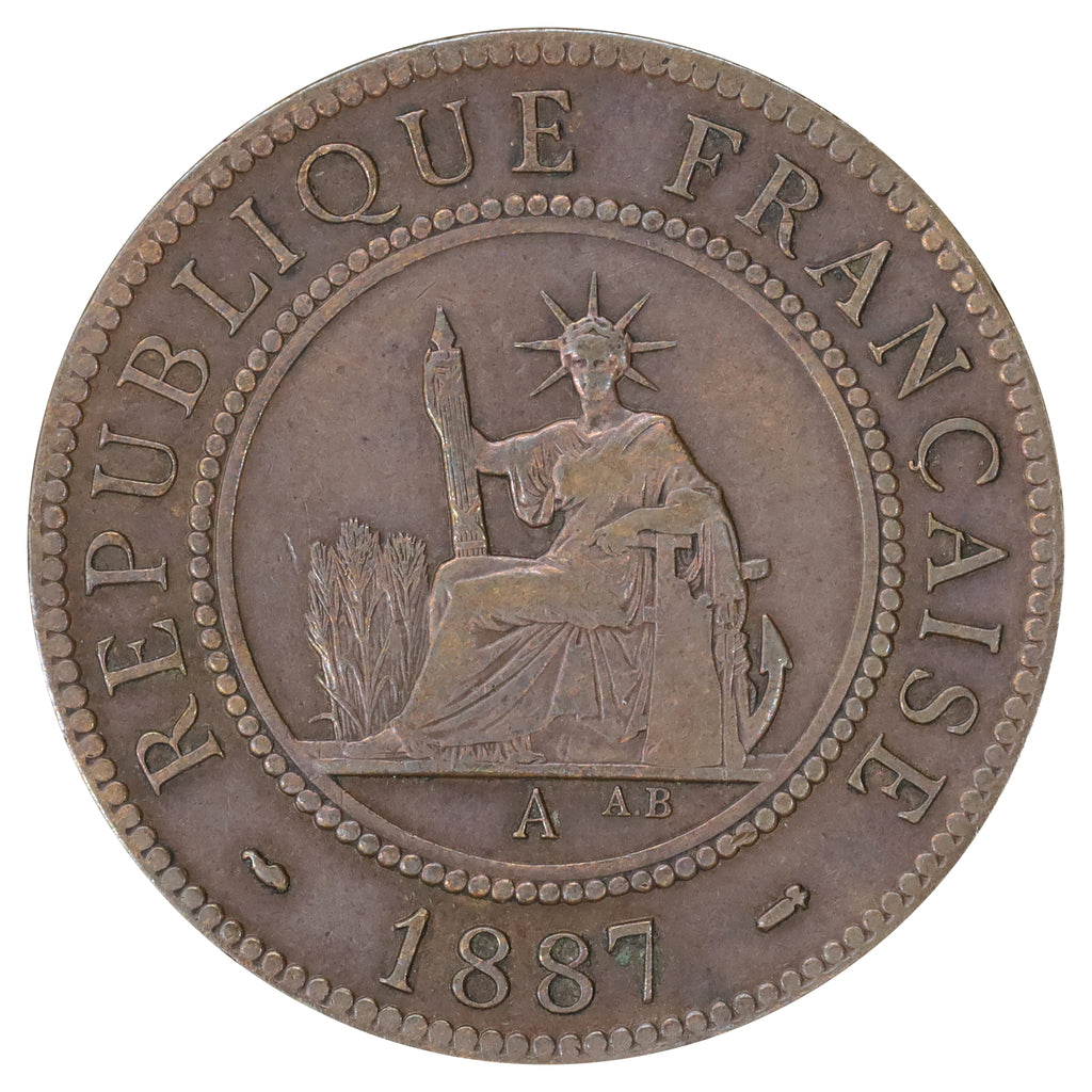 French Indochina 1887 1 Cent (DOD)