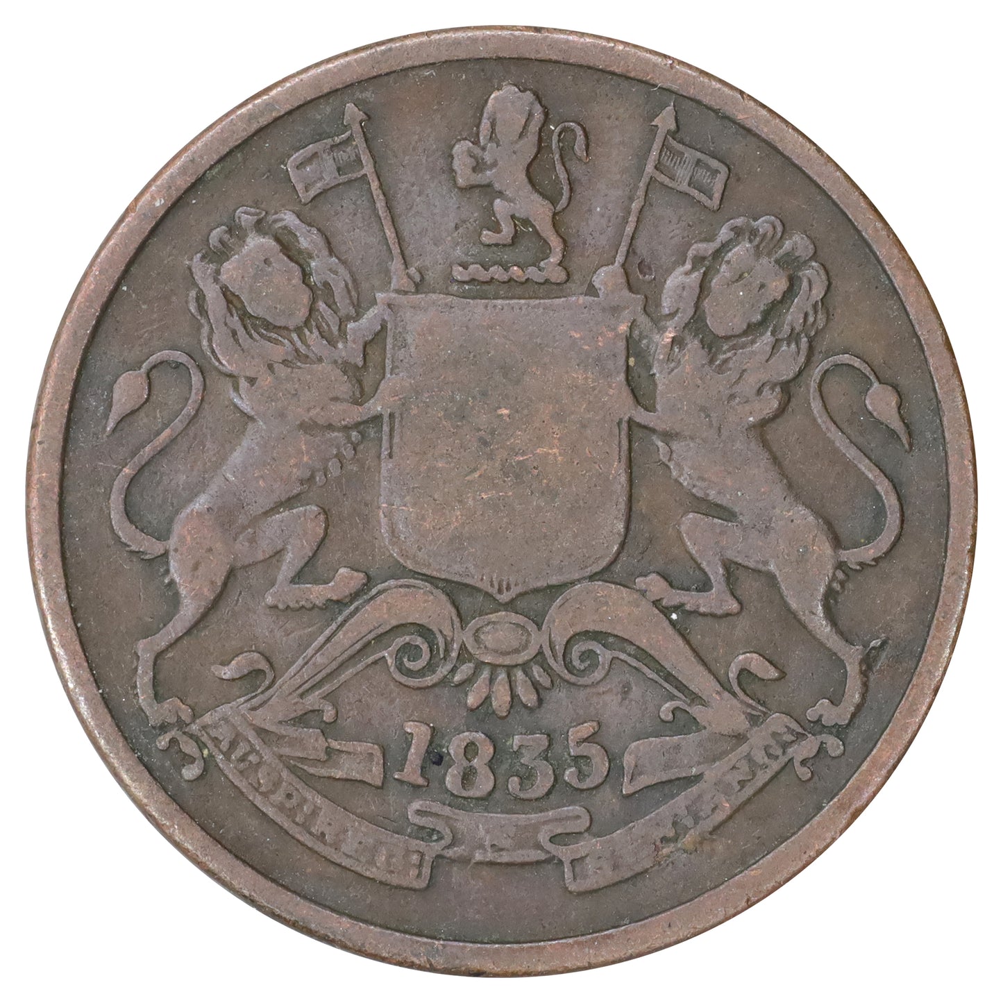 British East India Company 1835 Half Anna (DOD)