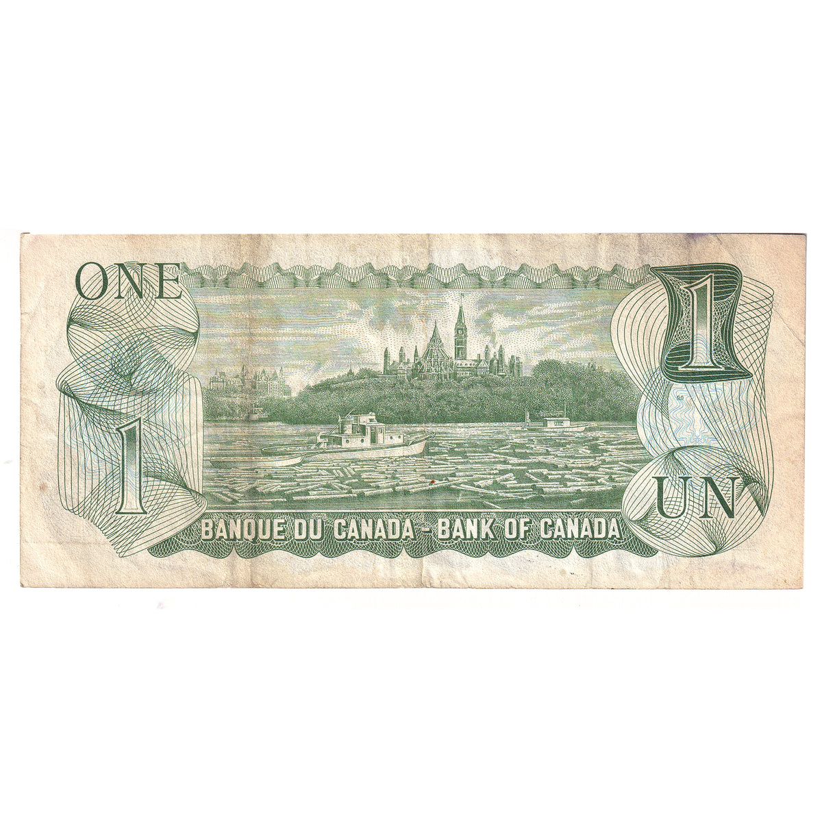 BC-46b 1973 Canada $1 Crow-Bouey, Neat Number BCJ0077777, Circulated (DOP)