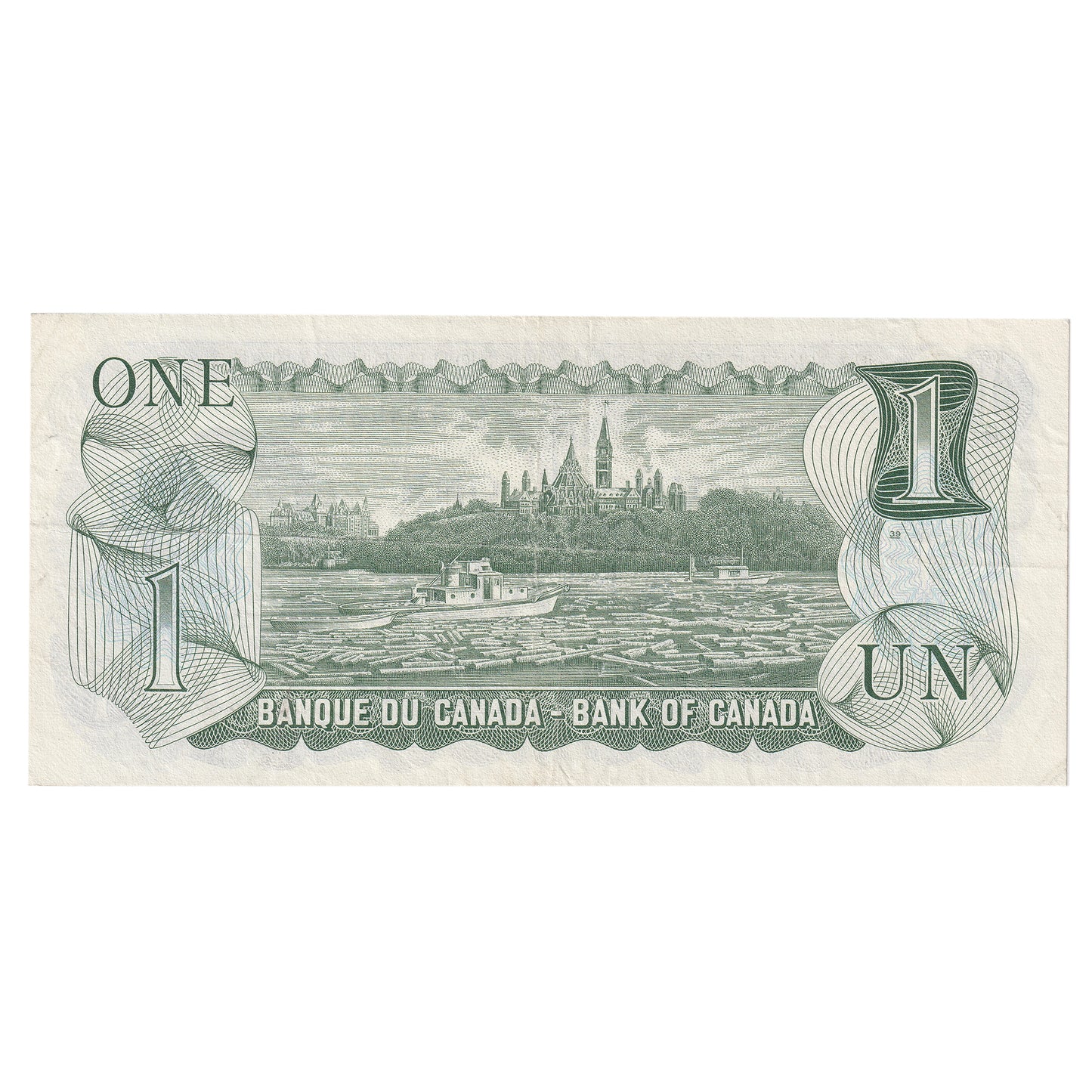 BC-46b-N1-iii 1973 Canada $1 Crow-Bouey, 4-Digit RADAR ECR8346438, Circulated (DOP)