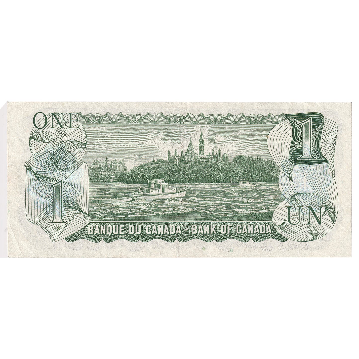BC-46b-N1-iii 1973 Canada $1 Crow-Bouey, 3-Digit RADAR AMR8189818, VF-EF (VF30) DOP
