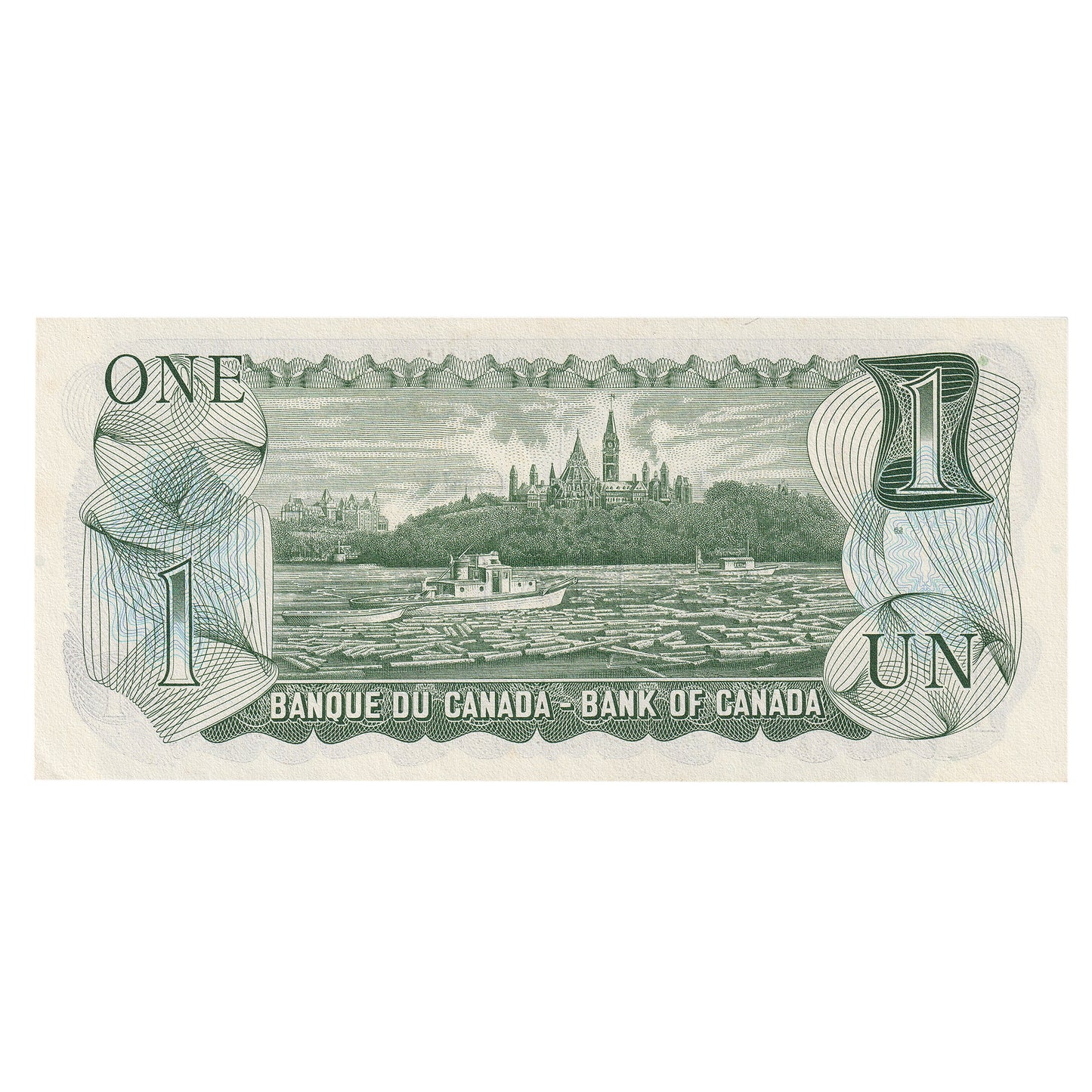 BC-46b-N1-iii 1973 Canada $1 Crow-Bouey, 4-Digit RADAR AMR5167615, AU-UNC (AU55) DOP