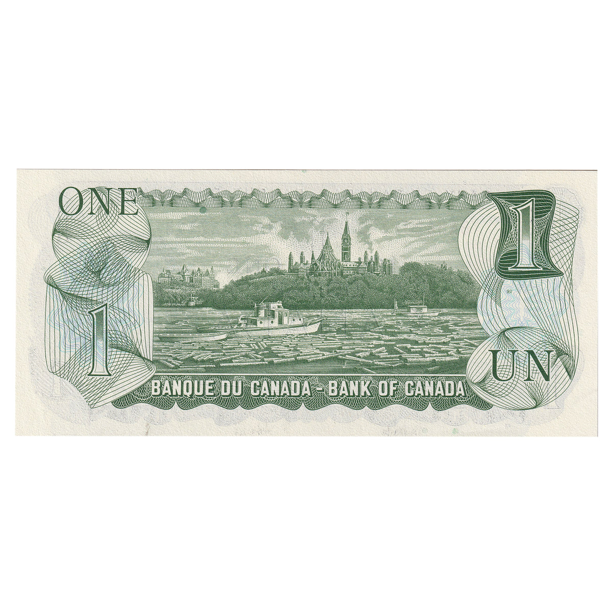 BC-46b-N1-iii 1973 Canada $1 Crow-Bouey, 4-Digit RADAR BAH8237328, AU-UNC (AU55) DOP