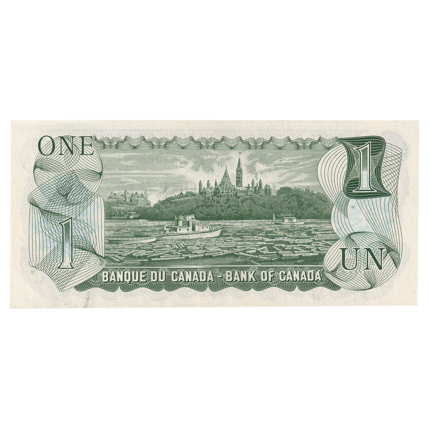 BC-46b-N1-iii 1973 Canada $1 Crow-Bouey, 4-Digit RADAR AMY1203021, AU-UNC (AU55) DOP
