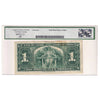 BC-21b 1937 Canada $1 Gordon-Towers, Narrow Sig. Panel, H/A, Legacy Cert. VF25 (stain)