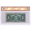 BC-21d-N5-iv 1937 Canada $1 Coyne-Towers, Low Serial Number, B/N, BCS Cert. VF30 (tear)
