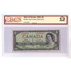 BC-29a 1954 Canada $1 Coyne-Towers, Devil's Face, B/A, BCS Certified F12 (DOP)