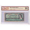 BC-37dA 1954 Canada $1 Lawson-Bouey, Mod. Portrait, Repl., *X/F, BCS Cert. VF20 (DOP)