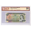 BC-50b-N8 1969 Canada $20 Lawson-Bouey, Binary Note, WZ, BCS Certified VF25 (tear)