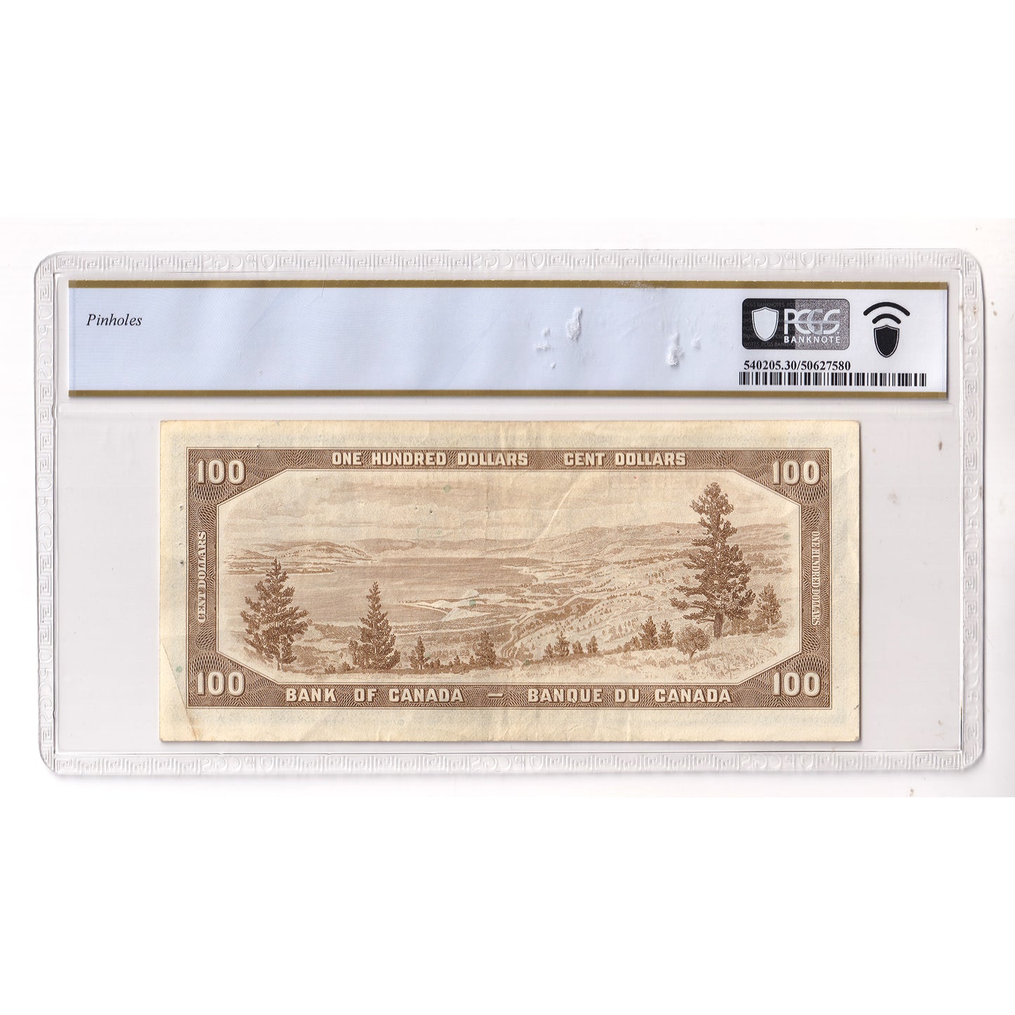 BC-43b 1954 Canada $100 Beattie-Rasminsky, Modified Portrait, B/J, PCGS Cert. VF30 (DOP)