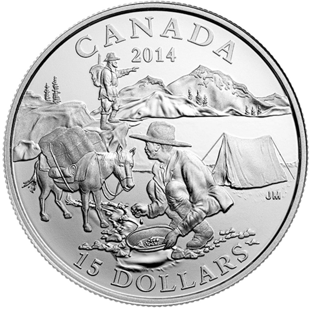 RDC 2014 $15 Exploring Canada - The Gold Rush Fine Silver (No Tax) impaired