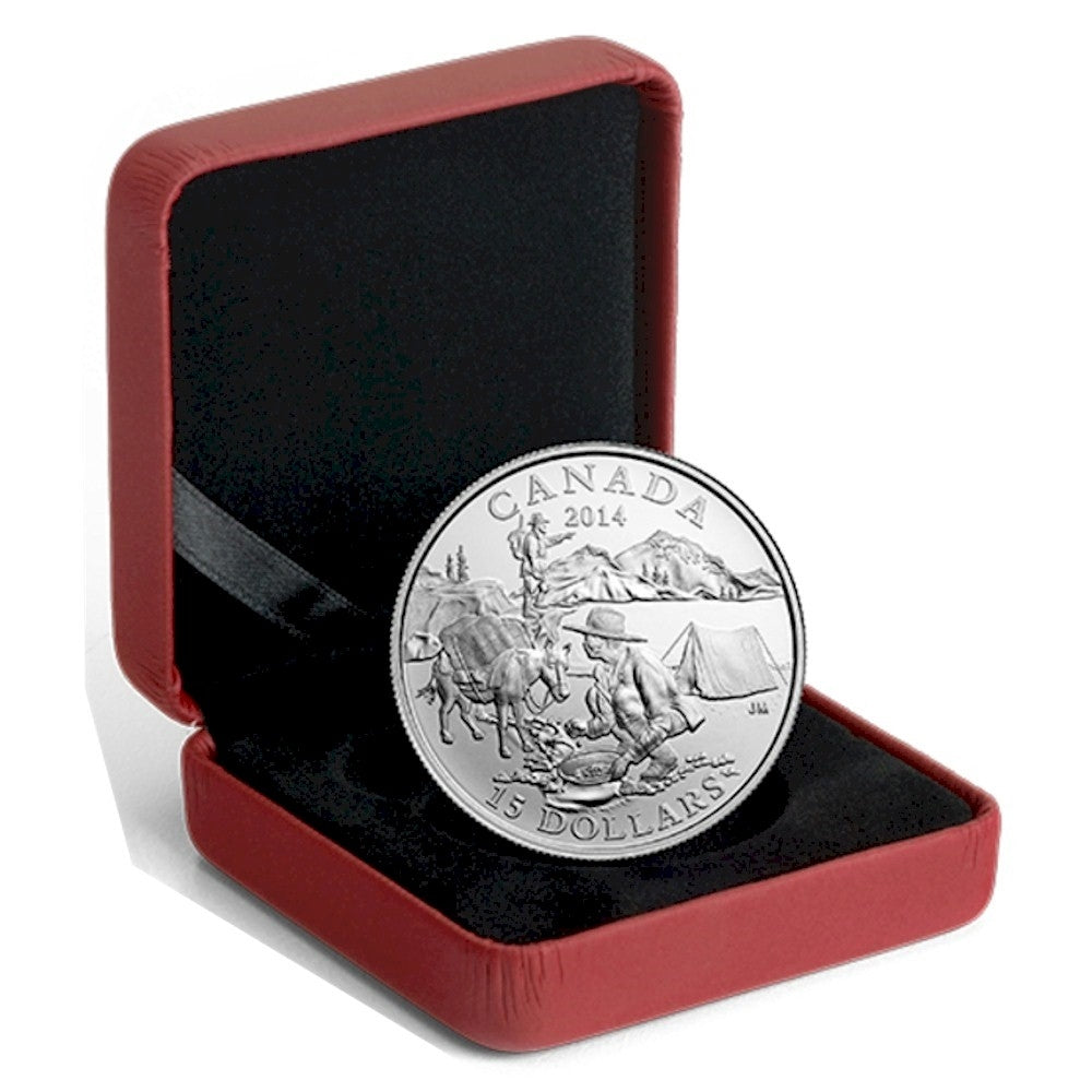 RDC 2014 $15 Exploring Canada - The Gold Rush Fine Silver (No Tax) impaired