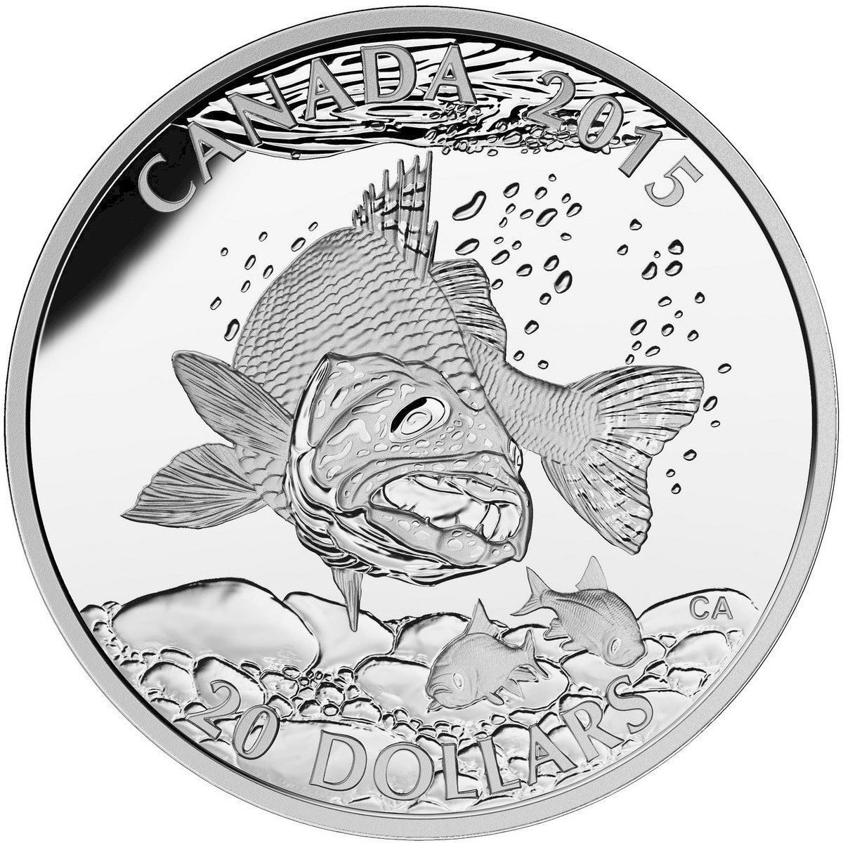 RDC 2015 Canada $20 North American Sportfish - Walleye (No Tax) Impaired