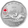 RDC 2014 Canada $1 Sochi Olympic Games Lucky Loonie Fine Silver (No Tax) worn sleeve