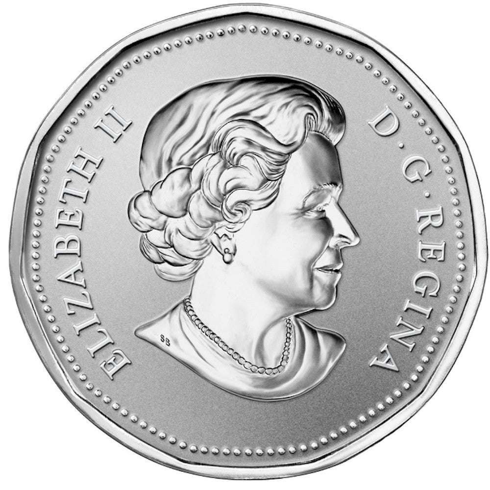 RDC 2014 Canada $1 Sochi Olympic Games Lucky Loonie Fine Silver (No Tax) worn sleeve