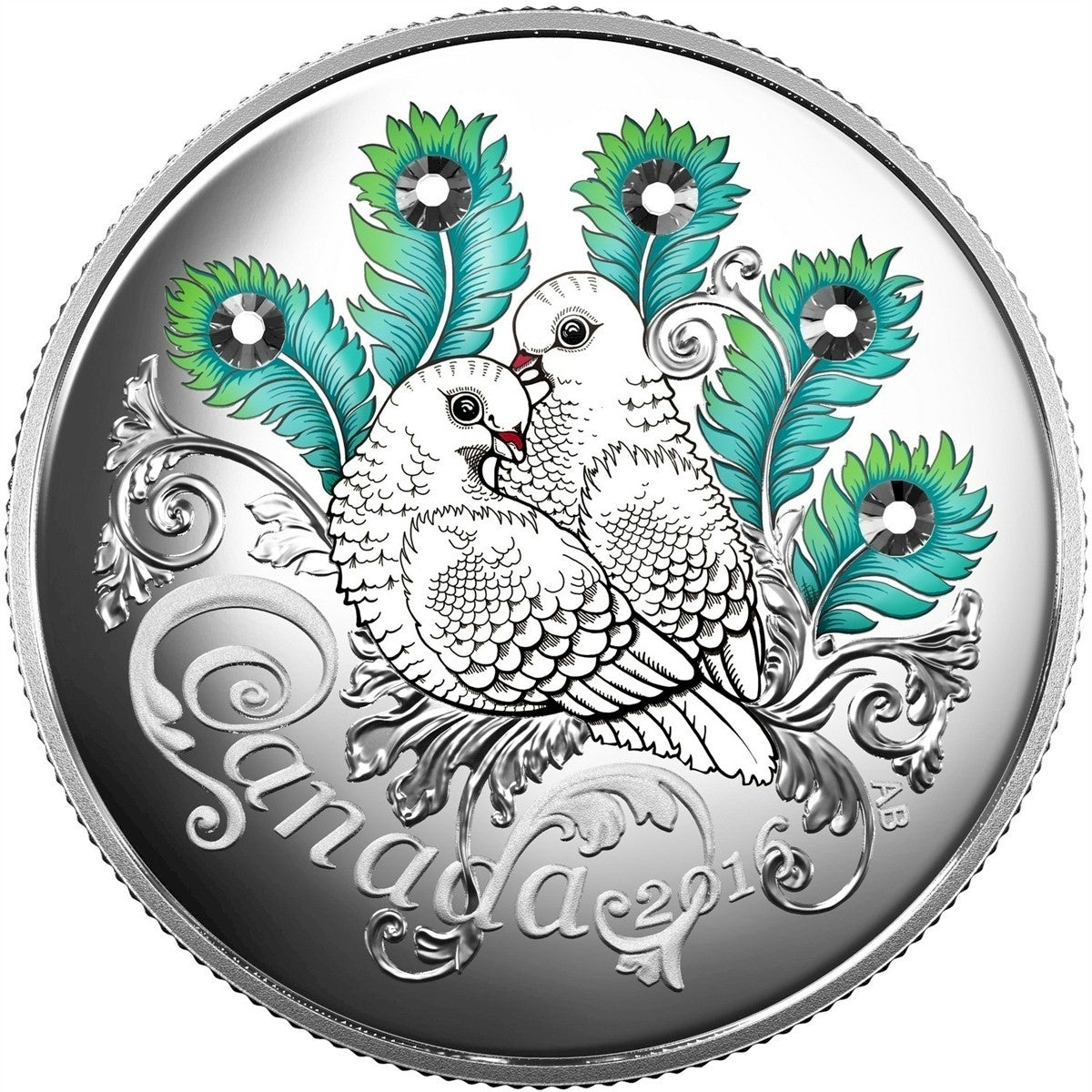 RDC 2016 Canada $10 Celebration of Love Fine Silver Coin (damaged capsule)