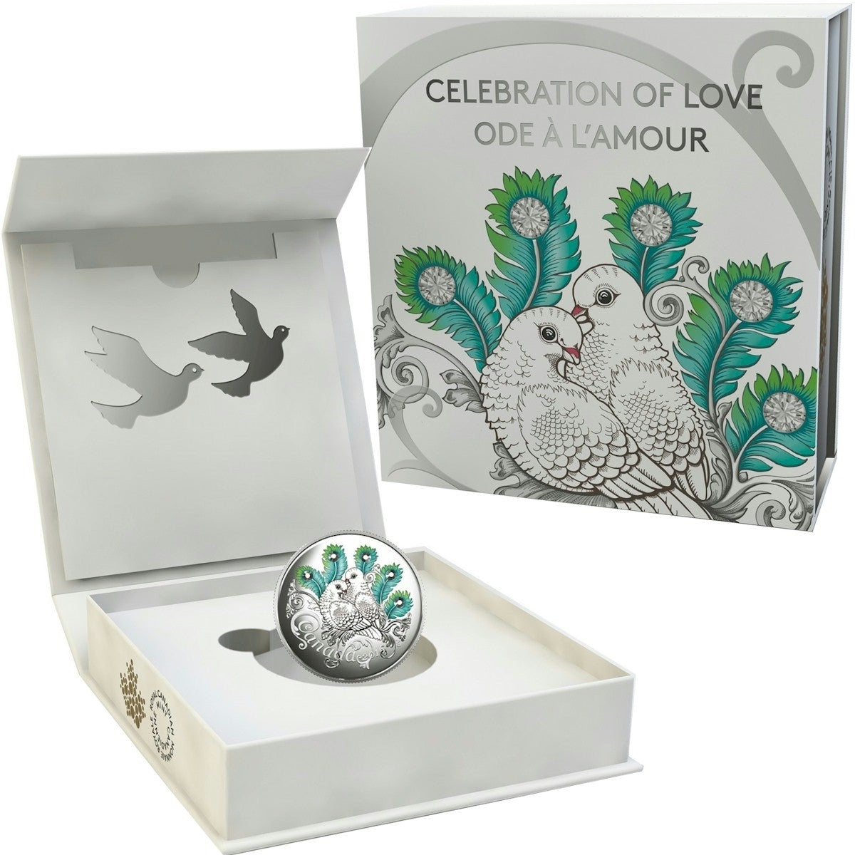 RDC 2016 Canada $10 Celebration of Love Fine Silver Coin (damaged capsule)