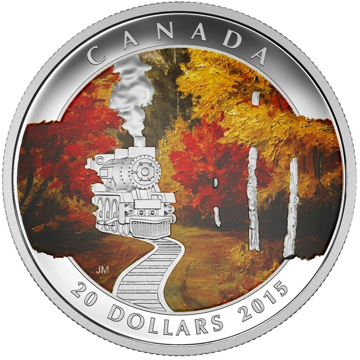 RDC 2015 Canada $20 Autumn Express Fine Silver (No Tax) impaired