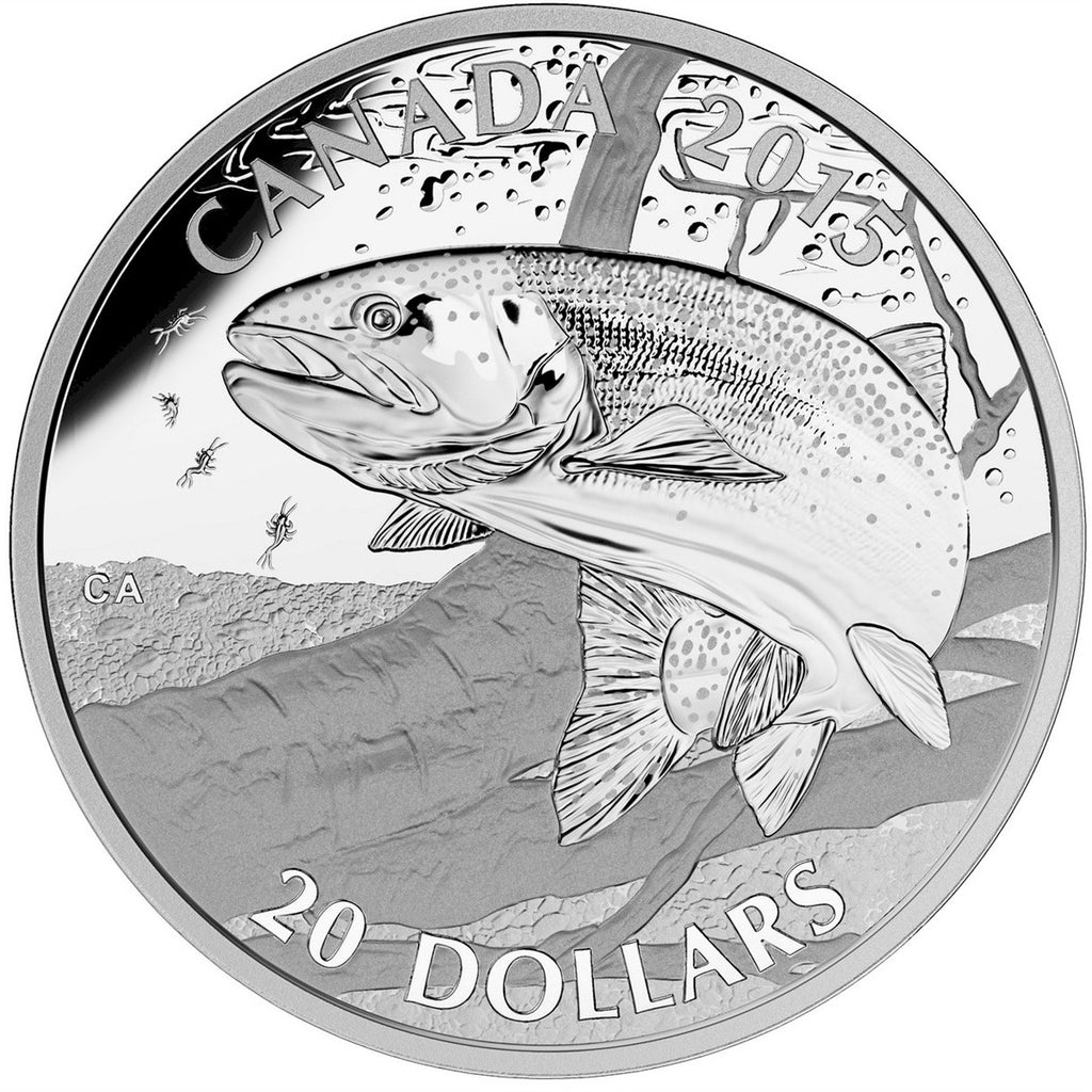 RDC 2015 Canada $20 North American Sportfish - Rainbow Trout (No Tax) impaired