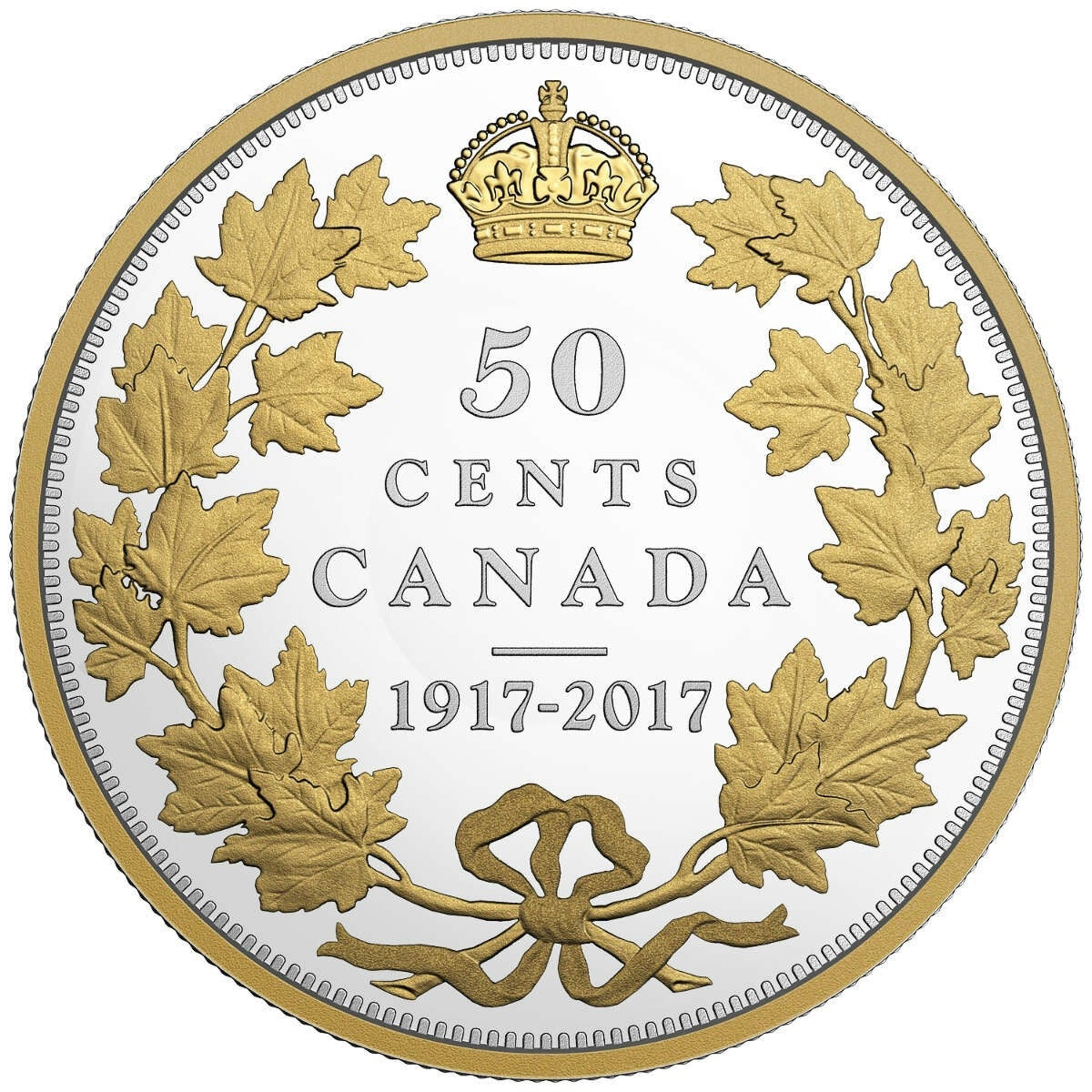 RDC 2017 Canada 50-cent 100th Anniversary 1917 Half Dollar 2oz. Silver (No Tax) impaired