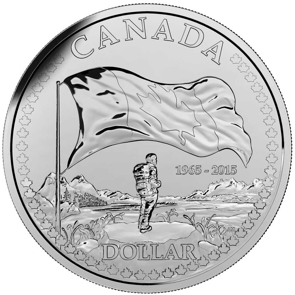 RDC 2015 Canada $1 50th Anniversary Flag BU Dollar (No Tax) impaired