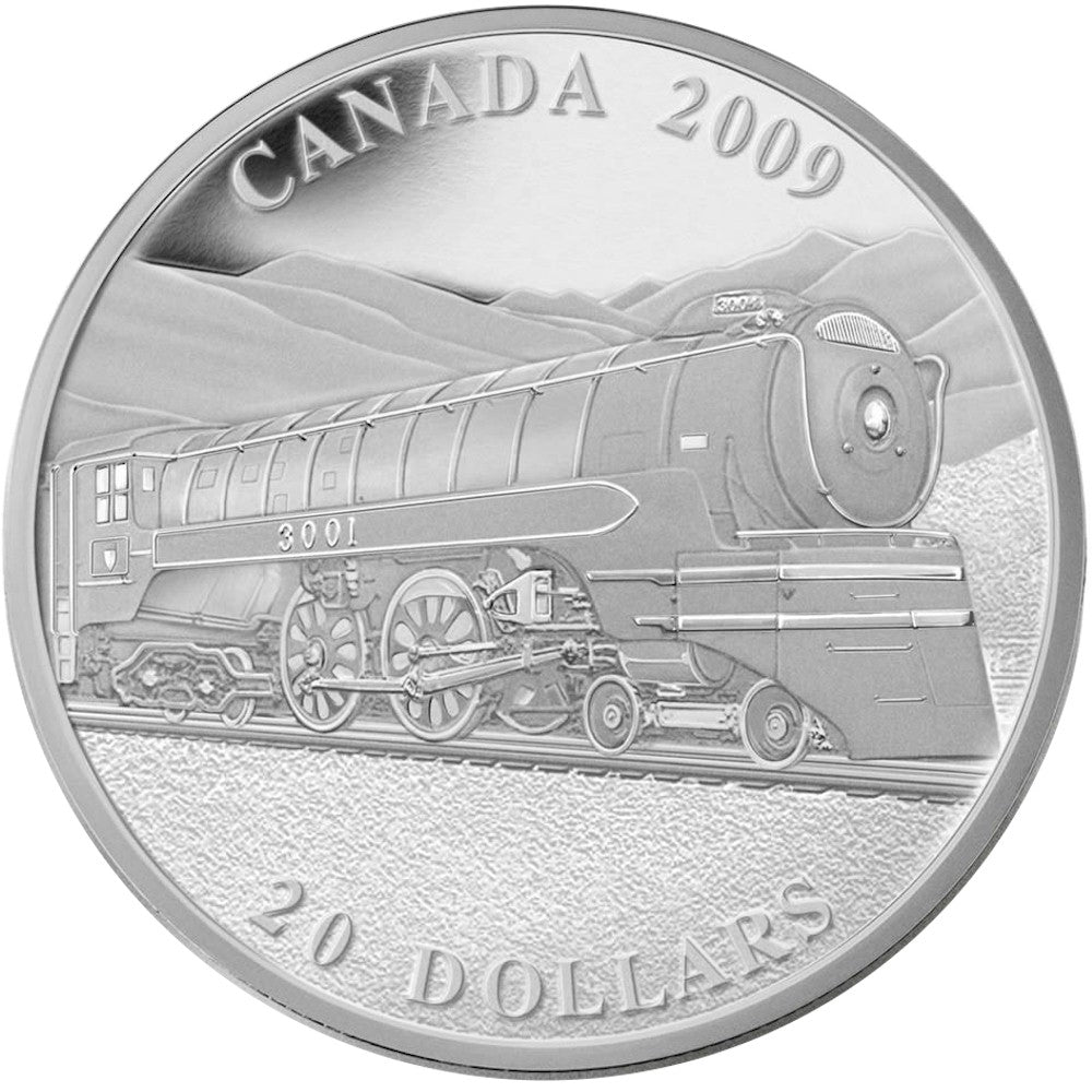 RDC 2009 $20 Great Canadian Locomotives - Jubilee Fine Silver (No Tax) (Damaged Sleeve)