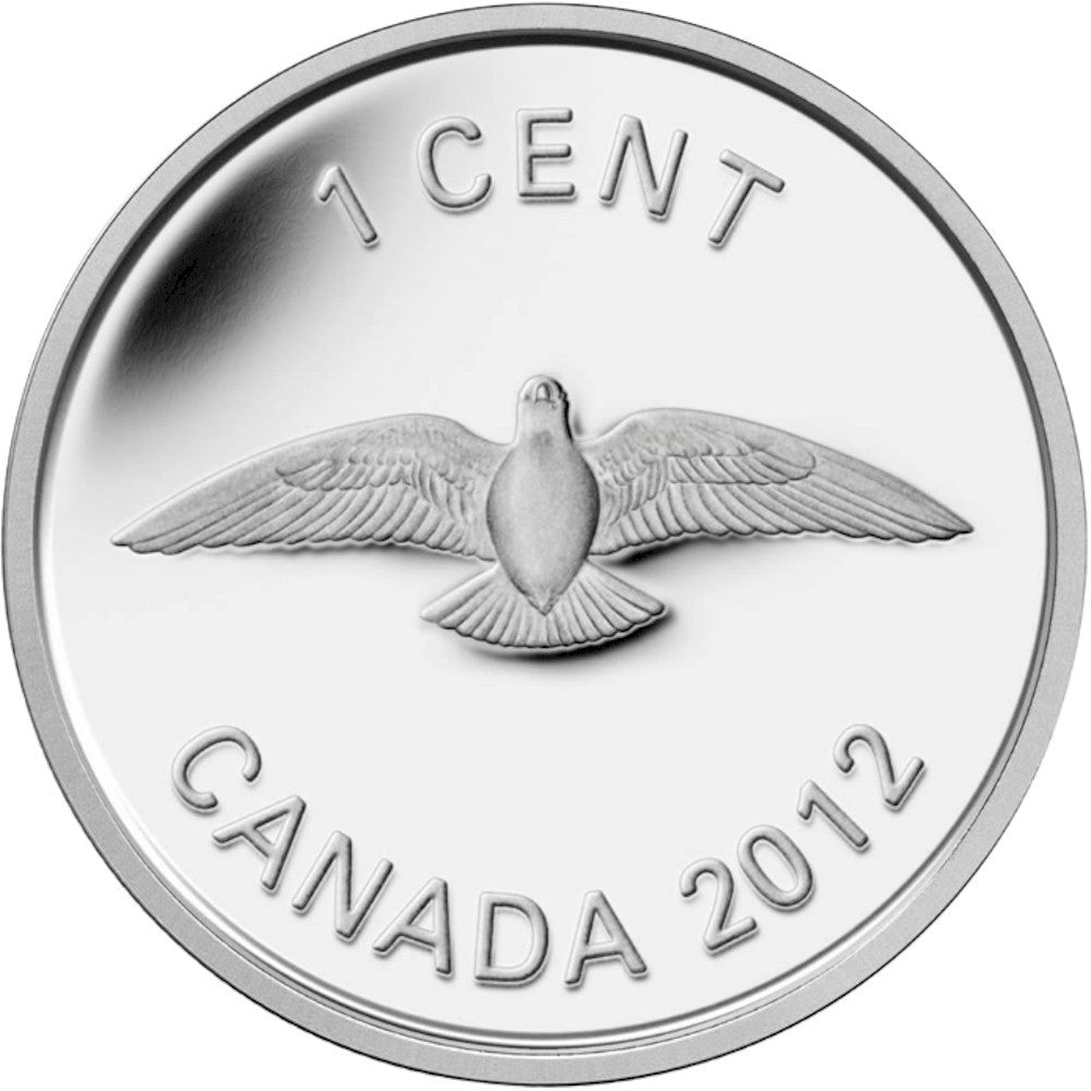 RDC 2012 Canada 1-cent Farewell to the Penny Silver 5-coin Set (No Tax) Outer Box Scuffed