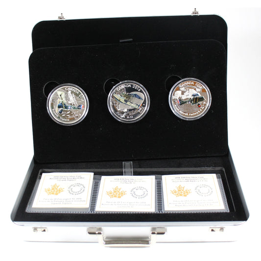 RDC 2016 Canada $20 Aircraft of WWI 3-Coin Set in Deluxe Case (No Tax) Impaired