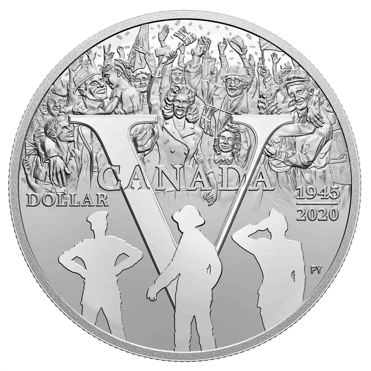 RDC 2020 Canada Proof Silver Dollar - 75th Ann. of V-E Day (No Tax) Capsule scratched