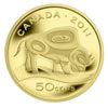 RDC 2011 Canada 50-cent Wood Bison 1/25oz. Fine Gold Coin (No Tax) Capsule Scratched