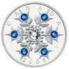 RDC 2008 Canada $20 Sapphire Crystal Snowflake Fine Silver (lightly toned)