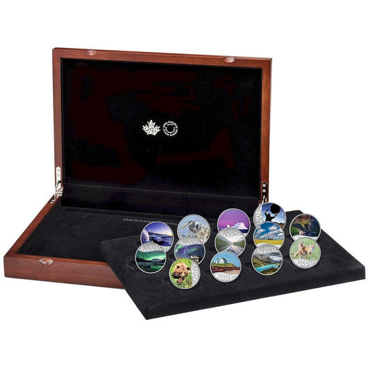 RDC 2017 $10 Celebrating Canada's 150th Silver 13-coin Set (No Tax) ripped sleeve