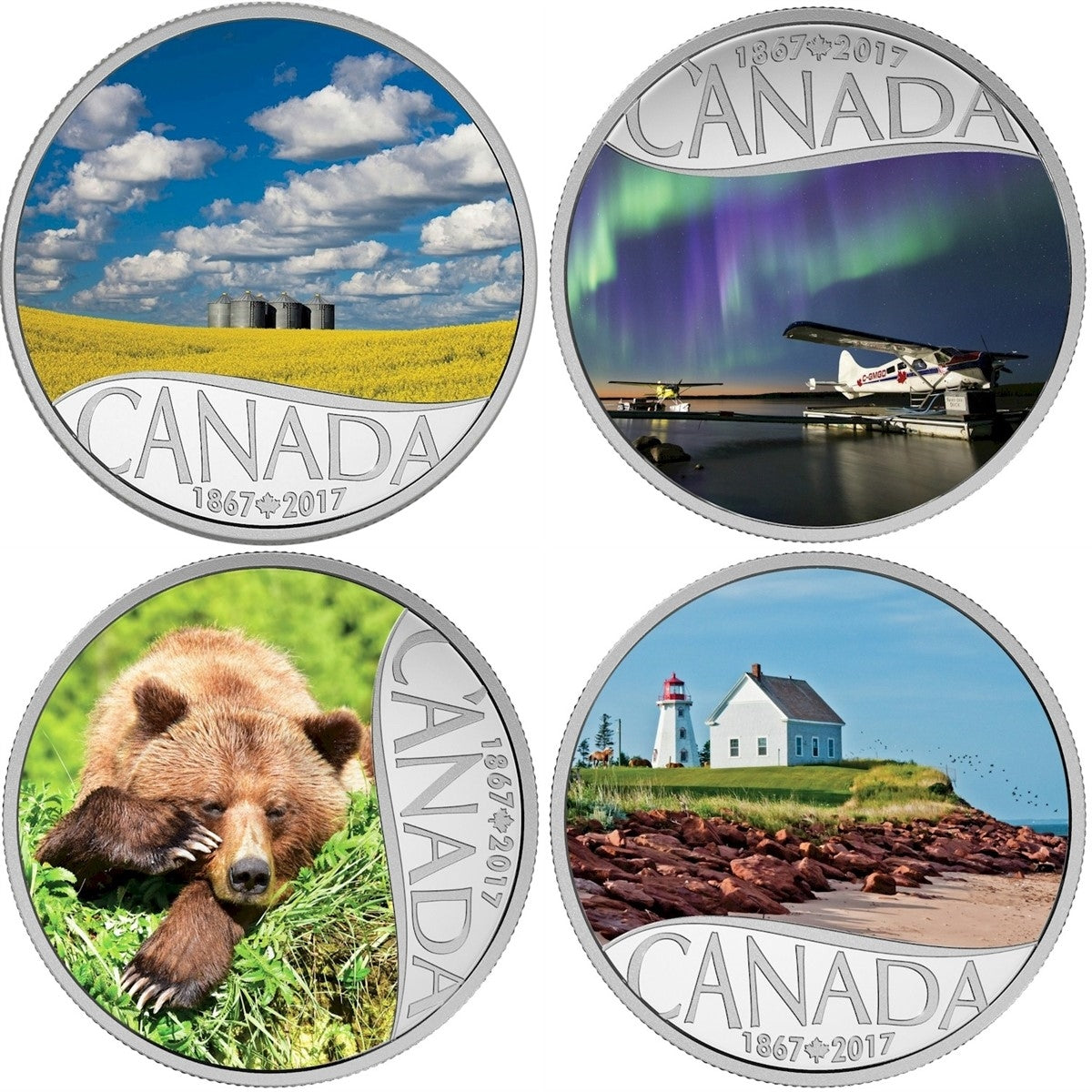 RDC 2017 $10 Celebrating Canada's 150th Silver 13-coin Set (No Tax) ripped sleeve