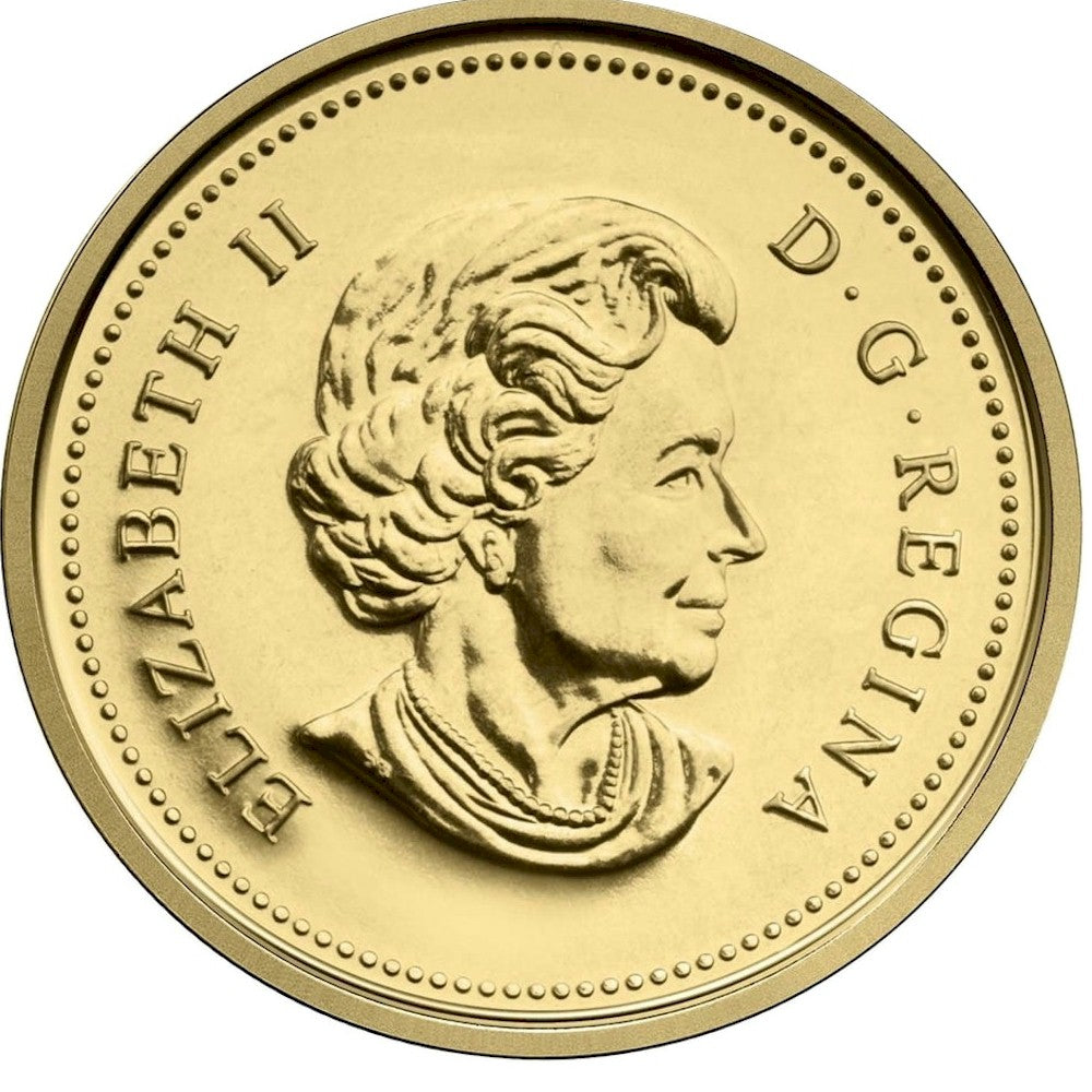 2012 Canada 1-cent Farewell to the Penny 1/25thoz. Gold Coin (No Tax)