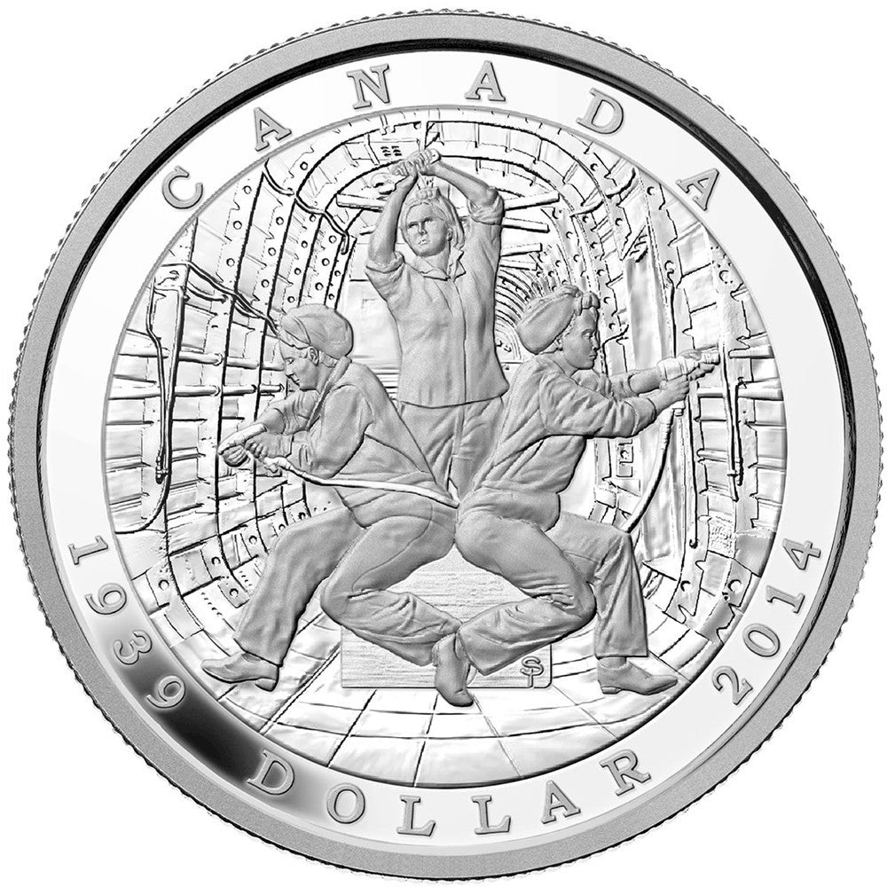 RDC 2014 Canada $1 75th Anniversary of the Declaration of WWII (No Tax) impaired