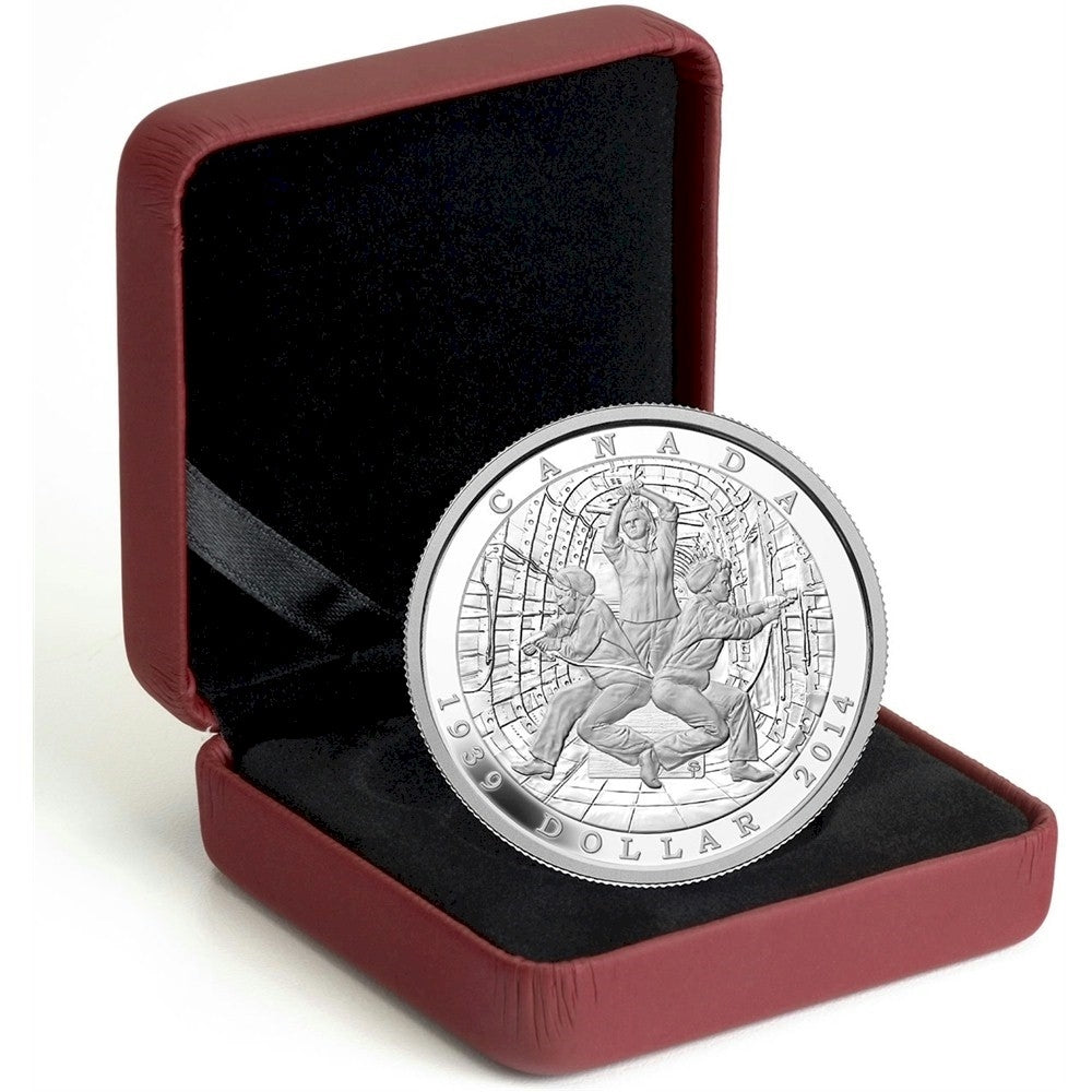 RDC 2014 Canada $1 75th Anniversary of the Declaration of WWII (No Tax) impaired