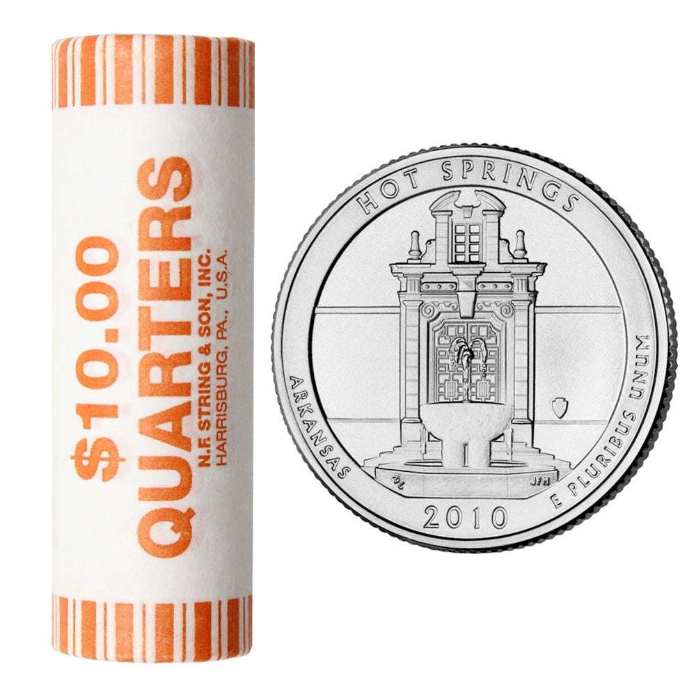 2010 US National Parks Quarters - Hot Springs P - Roll of 40pcs ...
