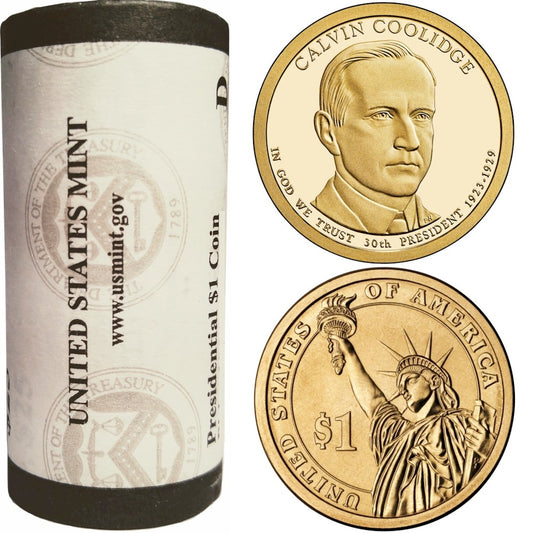 2014 US Presidential Dollar - Calvin Coolidge P - Original Roll 25pcs