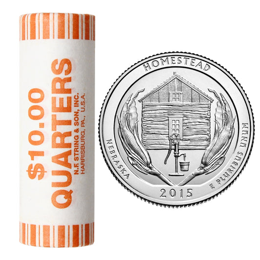 2015 US National Parks Quarters - Homestead P - Original Roll of 40pcs