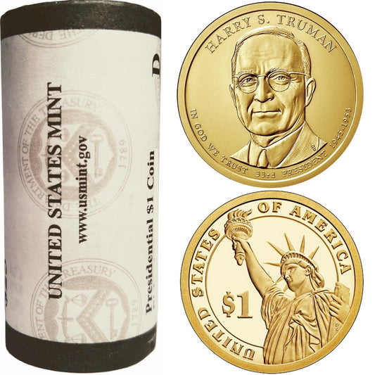 2015 US Presidential Dollar - Harry Truman D - Original Roll of 25pcs